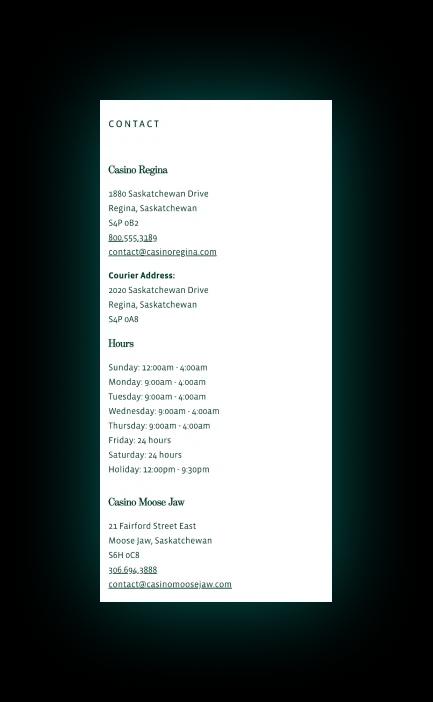 Regina Casino Canada Support